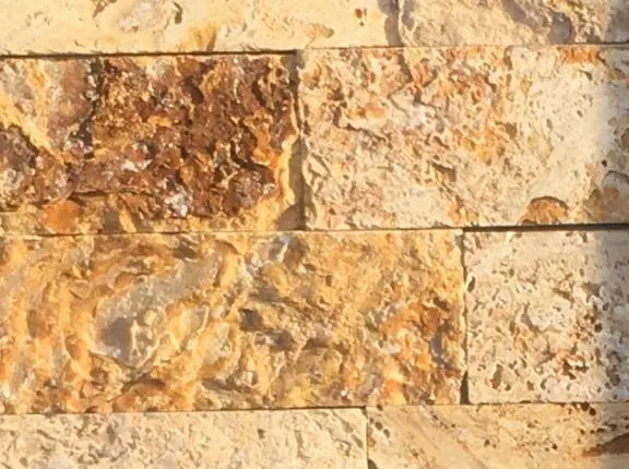 Cortada Travertino Amarillo 10cm - Revestimiento de Piedra Hiperpiedras